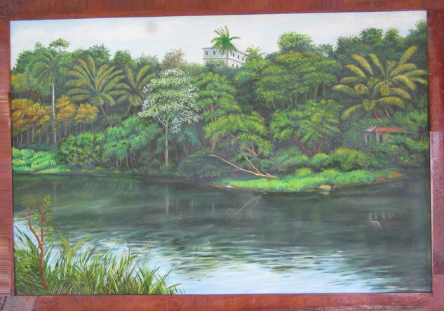 Casa Roja Oil Canvas Landscaping