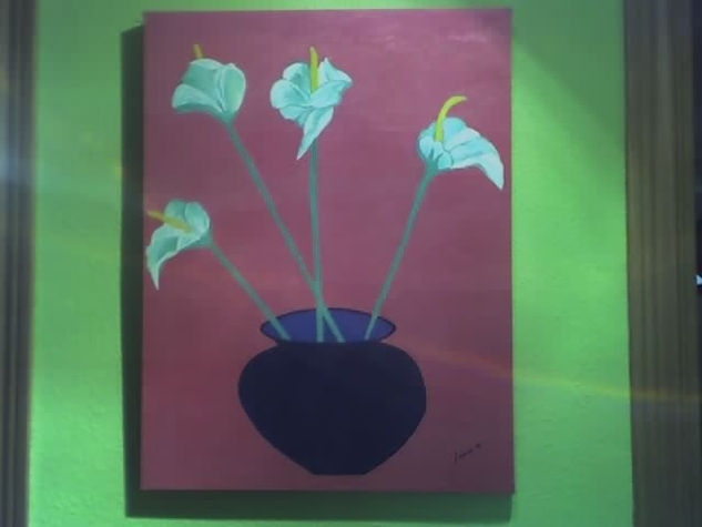 mis tulipas Acrylic Canvas Floral Painting