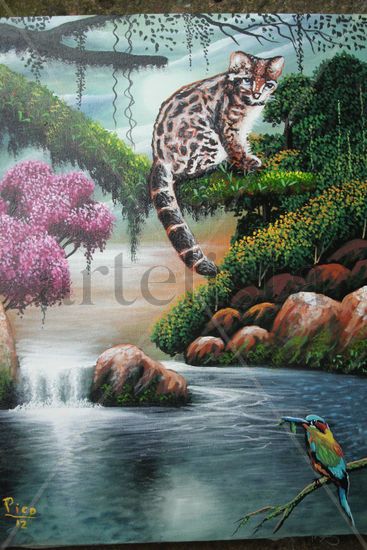 CELOTES DE COSTA RICA, Oil Canvas Landscaping