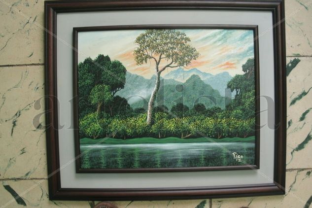 VERDES DE COSTA RICA. Oil Canvas Landscaping