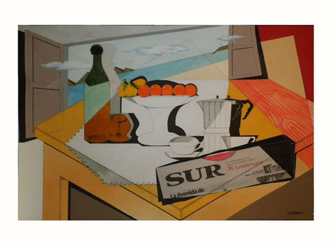 Bodegón cubista con...