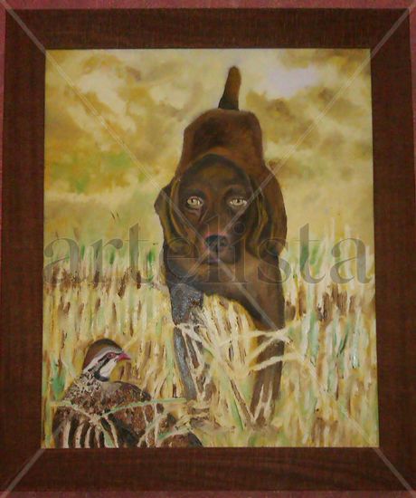 perro de muestra Oil Canvas Sports