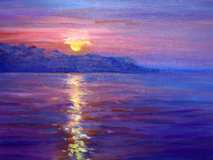 Atardecer en el mar