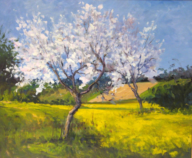 ALMENDROS EN FLOR Óleo Lienzo Paisaje