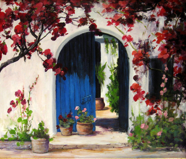 PORTÓN CON PATIO Oil Canvas Landscaping