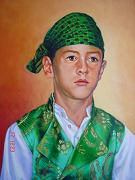 Mi nieto David Oil Canvas Portrait