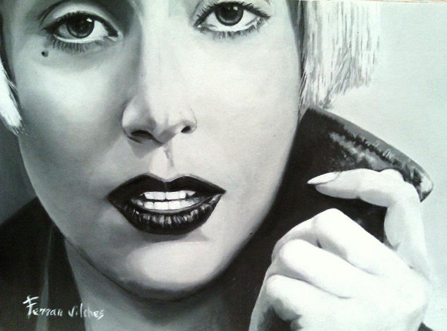 Lady Gaga Óleo Lienzo Retrato