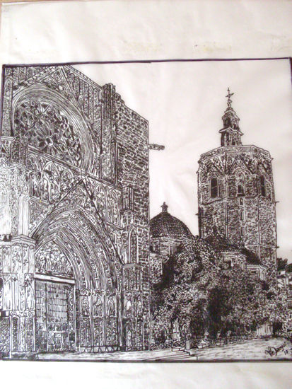 PUERTA GÓTICA CATEDRAL DE VALENCIA Ink