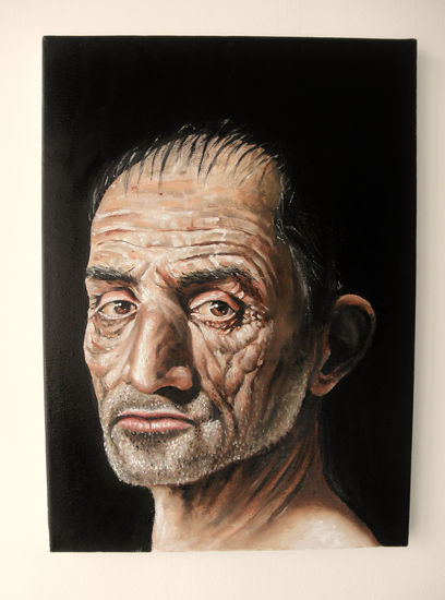 anciano Oil Canvas Portrait