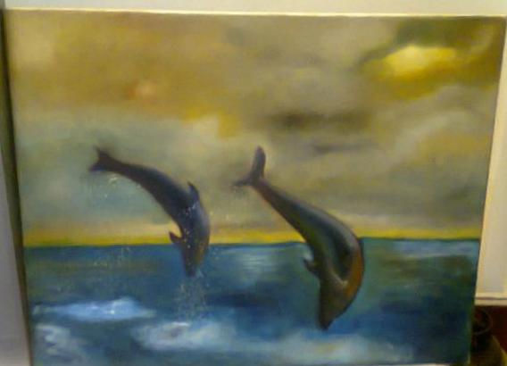 Delfines Oil Canvas Landscaping