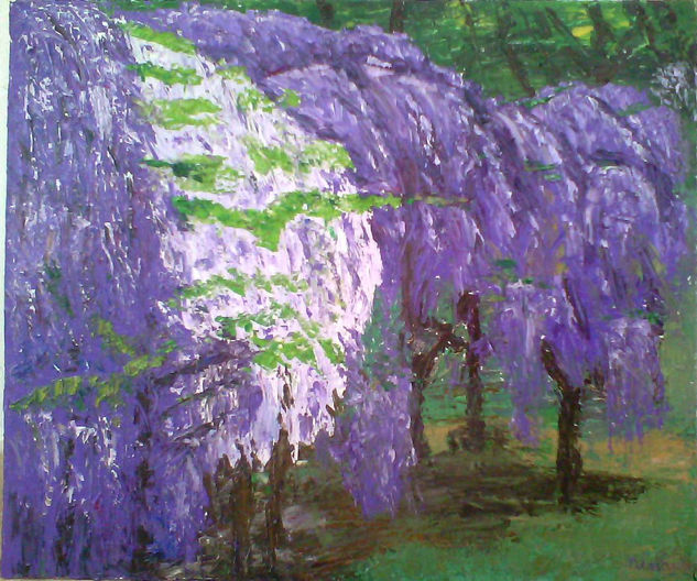 Árboles lilas Oil Panel Landscaping