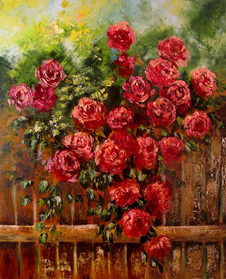 Rosas   http://navoyan2008.blogspot.com/ Oil Canvas Floral Painting