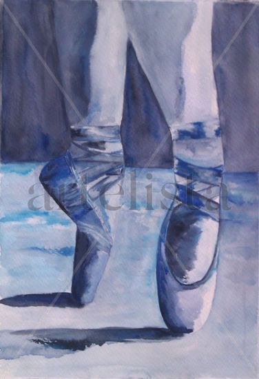 Ballet Watercolour Card Figure Painting