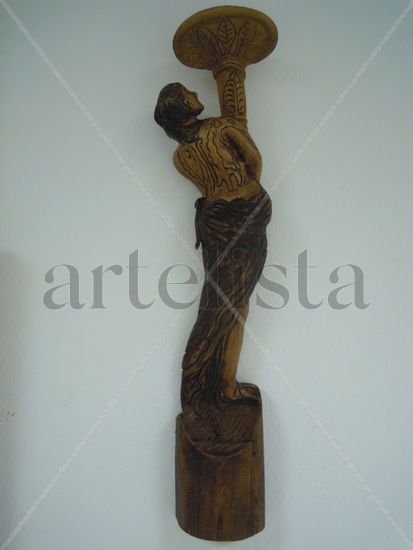 Señorita con antorcha-2 Carving Figurative