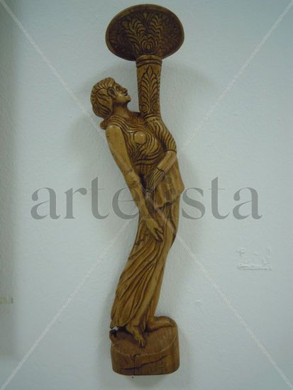 Señorita con antorcha-3 Carving Figurative