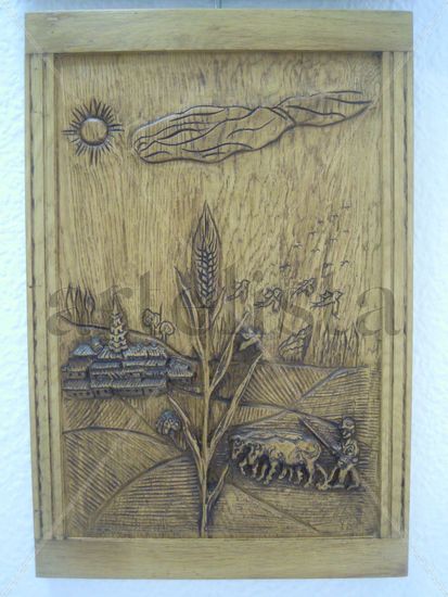 Espiga y arando el campo Carving Figurative