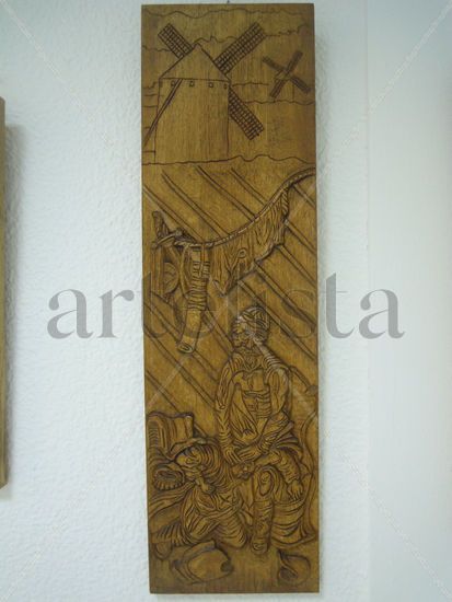 Don Quijote y Santo Panza Carving Figurative