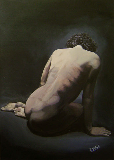 Rincón negro Acrylic Canvas Figure Painting