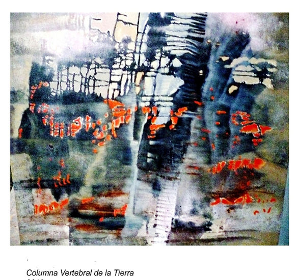 Columna Vertebral de la Tierra Mixed media Canvas Landscaping