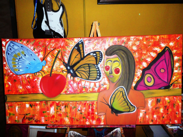 veneno de una mariposa Oil Canvas Figure Painting