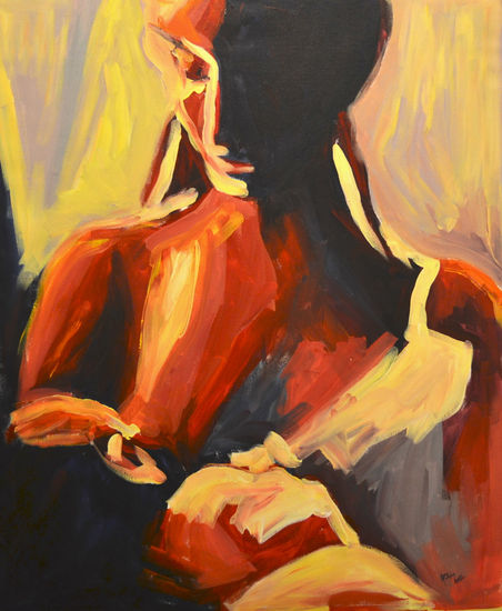 La madre Acrylic Canvas Figure Painting