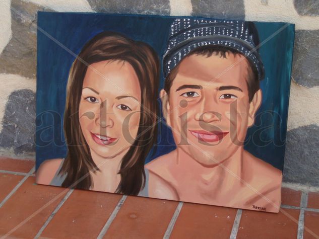 Tamara e Ivan Oil Canvas Portrait