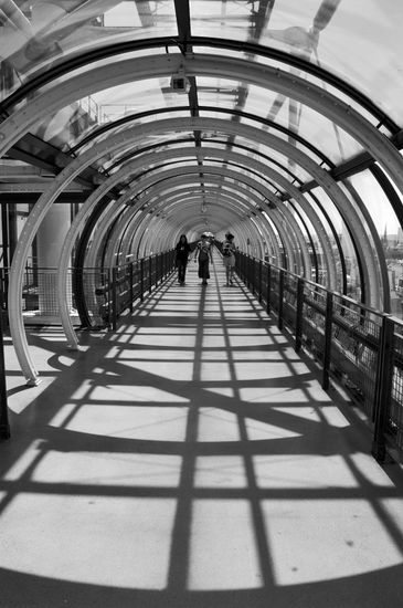 Musas paseando por el Centro Pompidou Conceptual/Abstract Black and White (Digital)