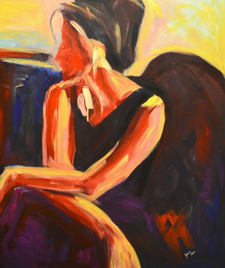 La pose Acrylic Canvas Figure Painting