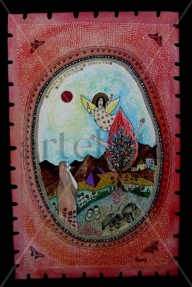 Moses and the burning bush