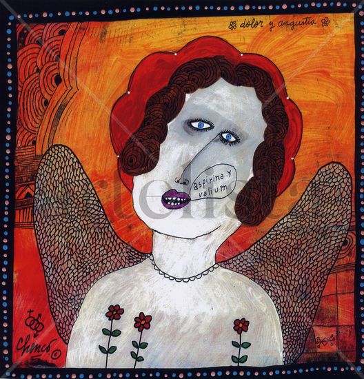 aspirina y valium Mixed media Panel Others