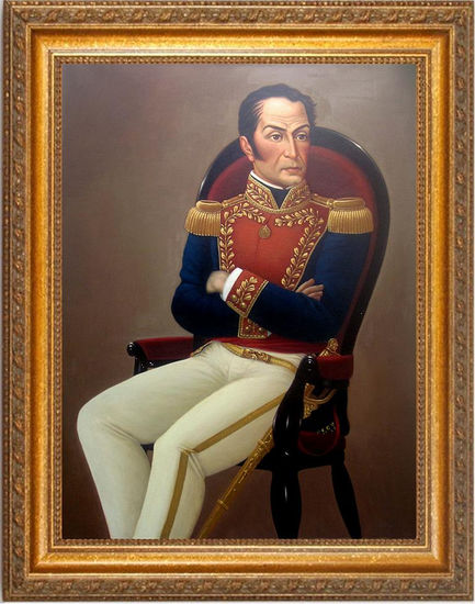 Libertador Simón Bolivar Óleo Lienzo Retrato