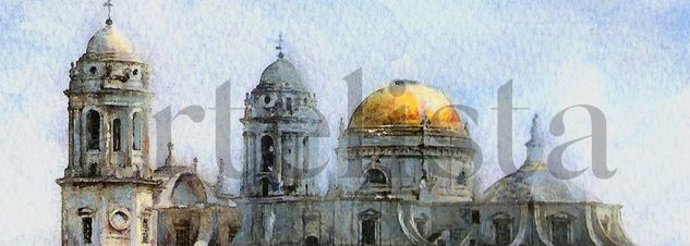 Catedral de Cádiz I Watercolour Paper Landscaping