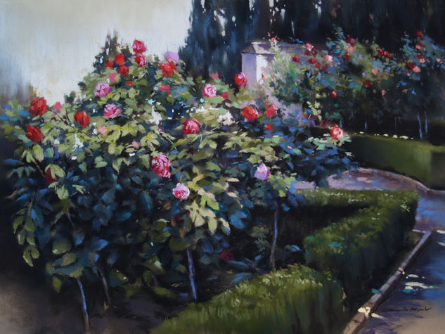 Jardin andaluz(Generalife) Pastel Panel Landscaping