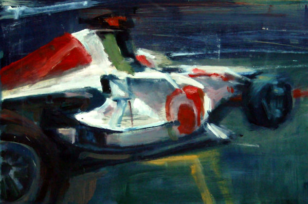 F1-Honda Óleo Tabla Paisaje