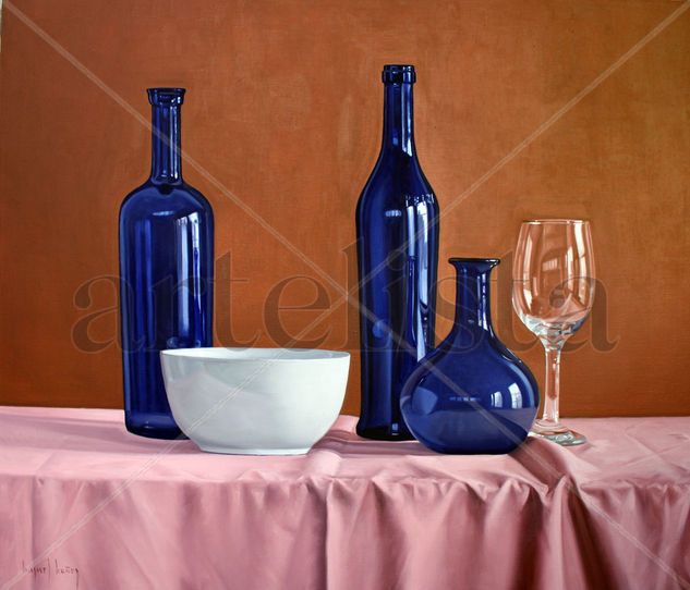 reflejos sobre fondo rojo Oil Canvas Still Life Paintings