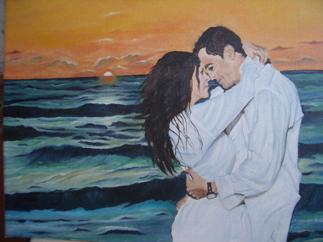 ENRIQUE Y HELENA JUNTO AL MAR