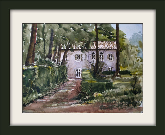 entrada a casa Watercolour Paper Landscaping