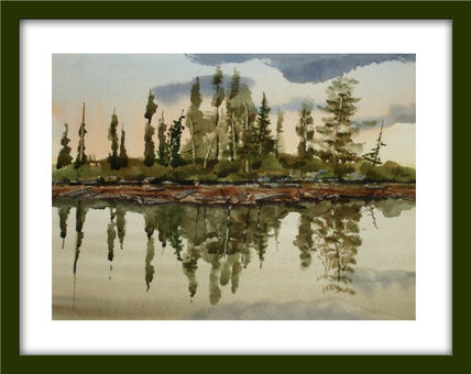Arboles frente al lago