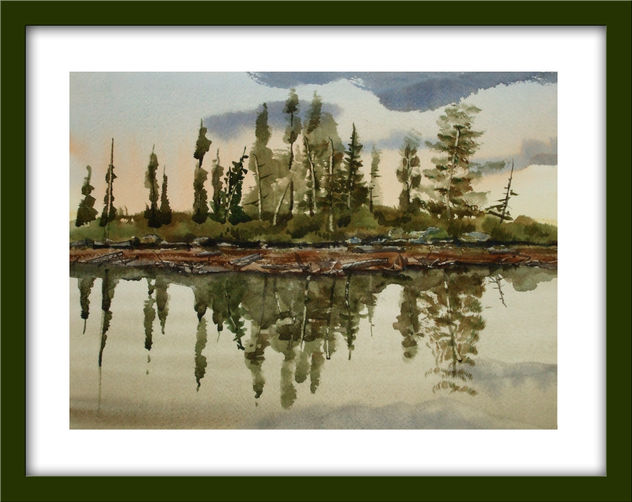 arboles frente al lago