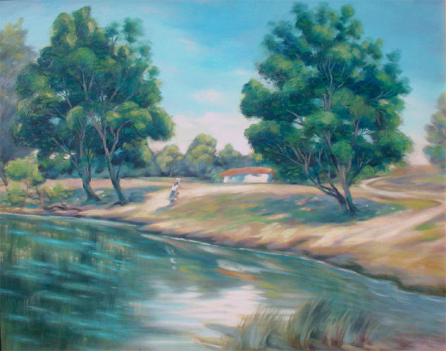 Río El Limoncito. Oil Panel Landscaping