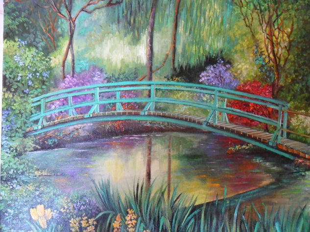 GIVERNY-PUENTE Oil Canvas Landscaping