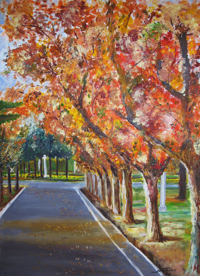 Liceo Militar Gral Espejo Oil Canvas Landscaping