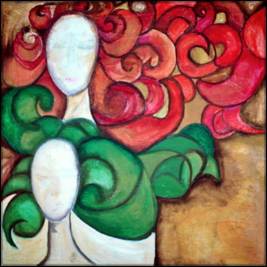 Madre e hija Oil Canvas Others