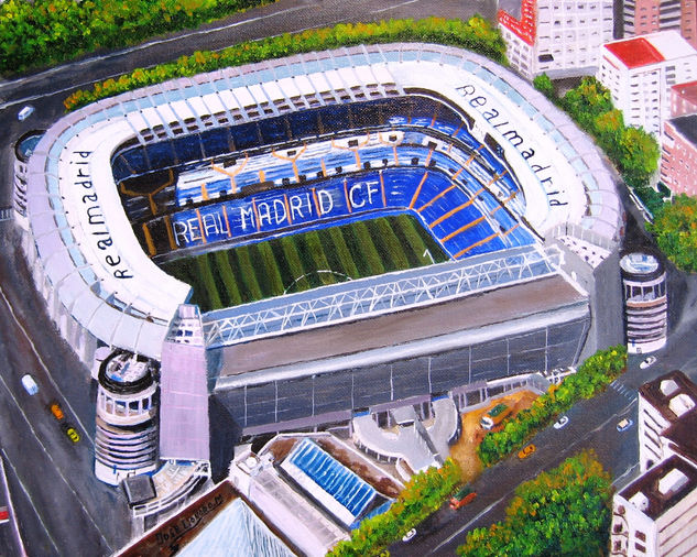 Estadio Santiago Bernabeu Oil Canvas Landscaping