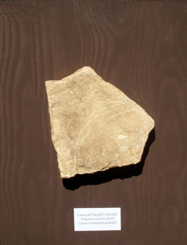 Plaqueta nº 16 287 de la cueva del Parpalló