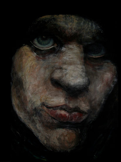 him in the shadows Oil Canvas Portrait