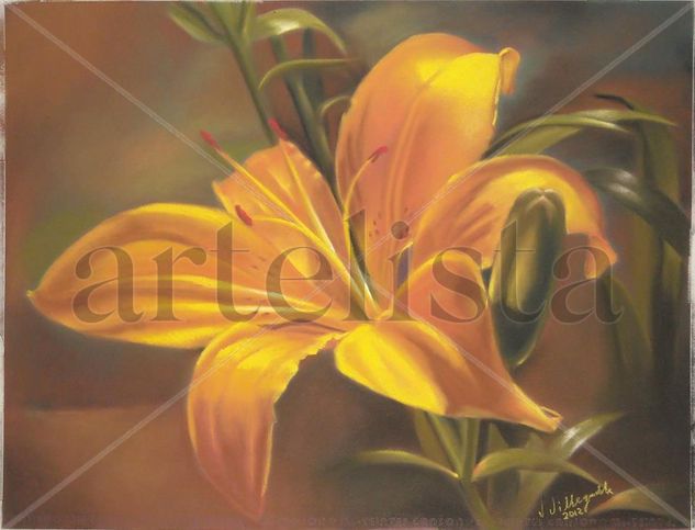 Lillium Oil Canvas Floral Painting