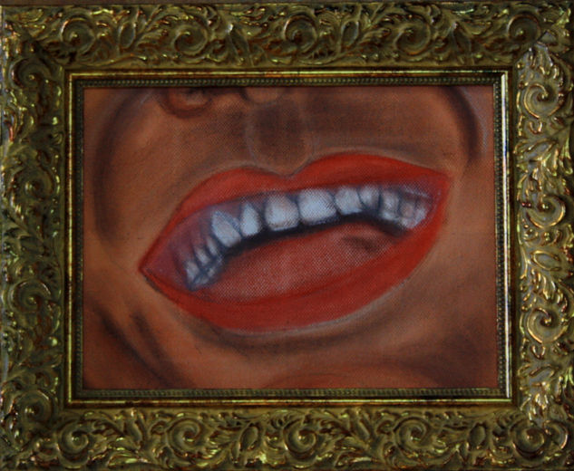 Hasta las encías Pastel Lienzo Retrato