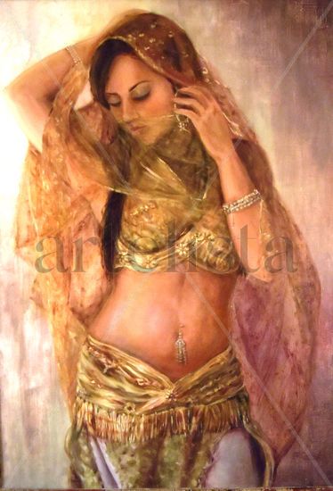 Danza de medianoche Oil Canvas Figure Painting