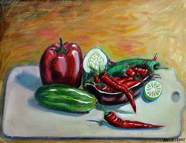 Ajíes Oil Canvas Still Life Paintings